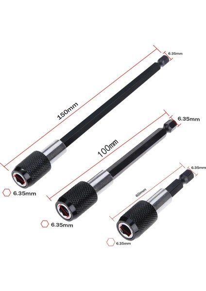 60MM 100MM 1/4 Inç Hex Shank Hızlı Açılan Tornavida Manyetik Bit Tutucu Ayarlanabilir Yaka Uzatma Çubuğu 100MM 150MM Yenileme (Yurt Dışından) indirimleri