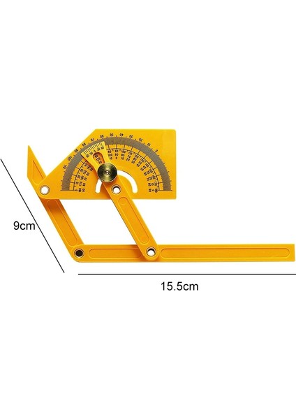 Sarı Hassas Iletki ve Açı Bulucu Ağaç Işleme Ölçüm Aletleri Iç/dış Açıyı Ölçmek Için 0° Ila 180° Plastik Iletki (Yurt Dışından) indirimleri