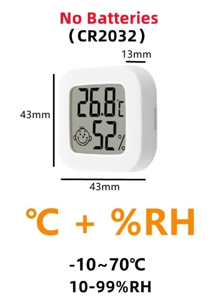 Tip A Beyaz Mini Iç Mekan Termometresi LCD Dijital Sıcaklık Odası Higrometre Ölçer Sensörü Nem Ölçer Iç Mekan Termometresi Sıcaklık (Yurt Dışından)