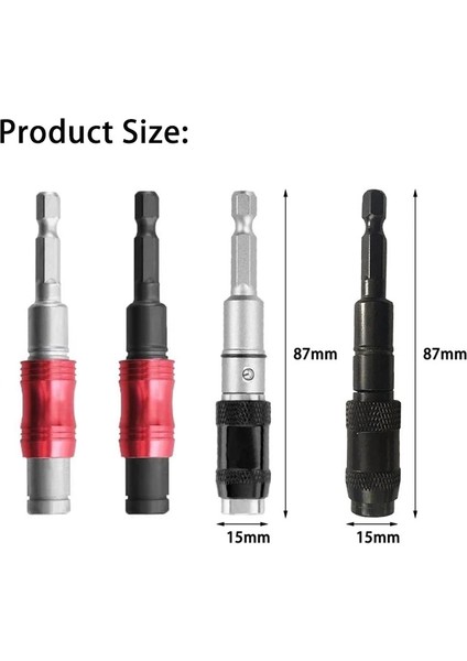 Kit 2 1/4 "altıgen Manyetik Döner Matkap Ucu Hızlı Değişim Tahrik Kılavuzu Matkap Dar Alanlar Için Döner Uç Tutucu Manyetik Uç Uç Tutucu (Yurt Dışından) fiyatları