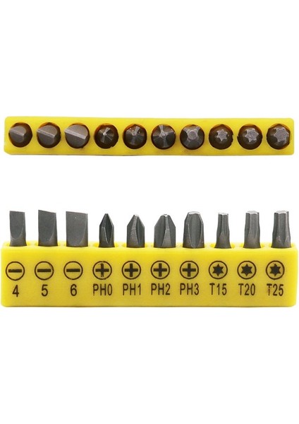 10 Adet Uçları Mini Anahtarı Uçları Tornavida Hex Shank Kafa Çift Uçlu Onarım Aracı Elektrikli Tornavida Tornavida Ucu Hassas Soket Seti (Yurt Dışından)