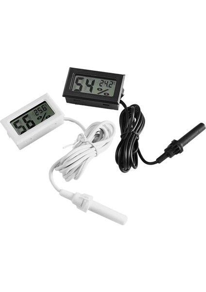 Telli Beyaz Mini LCD Dijital Termometre Higrometre Sıcaklık Iç Mekan Uygun Sıcaklık Sensörü Nem Ölçer Ölçer Aletler Kablo (Yurt Dışından) modelleri