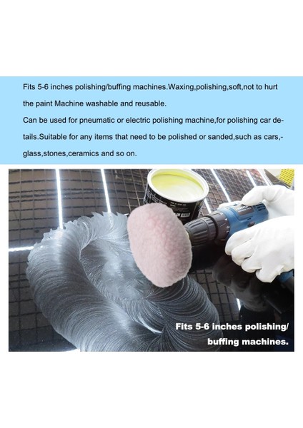 Koyu Mavi 5 Inç 6 Inç Araba Parlatıcı Pedi Kaput Waxers Bonnet Seti, Yün + Pamuk + Mikrofiber + Mercan Polar Araba Boyası Bakım Parlatma Için (Yurt Dışından) indirimleri