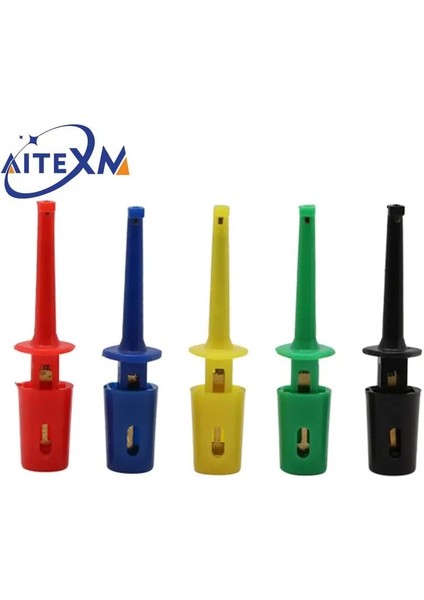 Sarı x 5 Adet 5 Adet Mini Tek Test Kanca Klip Test Probu Elektronik Test Için Ic Kapmak Büyük Yuvarlak Timsah Klip Kanca Testi Klip (Yurt Dışından)