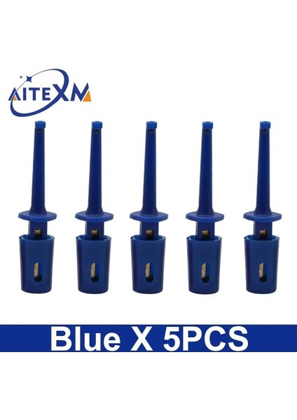 Sarı x 5 Adet 5 Adet Mini Tek Test Kanca Klip Test Probu Elektronik Test Için Ic Kapmak Büyük Yuvarlak Timsah Klip Kanca Testi Klip (Yurt Dışından)