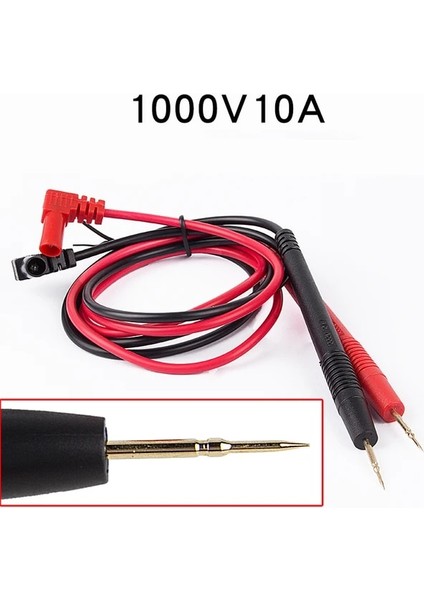 10A Uç Kafa Probu Dijital Multimetre Probu Kalem Yumuşak Silikon Tel Iğne Ucu Evrensel Test Multimetro Test Cihazı Için Timsah Klipsli Pin Leads (Yurt Dışından)