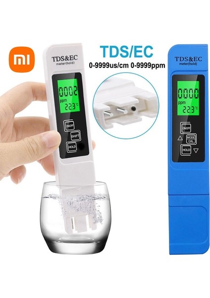 02 Xıaomı Dijital Su Kalitesi Test Cihazı Tds Ec Metre Aralığı 0-9990 Çok Fonksiyonlu Su Saflığı Sıcaklık Ölçer Temp Ppm Test Cihazı (Yurt Dışından) indirimleri