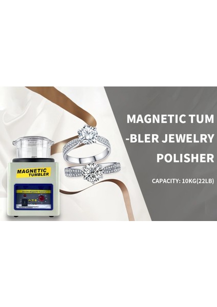 100G Iğne JH-185 Parlatma Makinesi Elektrikli Manyetik Tumbler Çapak Alma ve Pah Kırma Taşlama 2000 Rpm Dıy Takı Yapımı Araçları (Yurt Dışından)