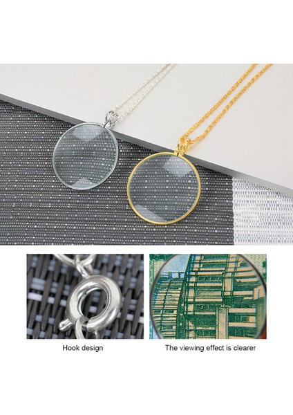 Gümüş Dekoratif Tek Gözlük Kolye 5x Büyüteç Büyüteç Kolye Altın Gümüş Kaplama Zincir Kolye Kadınlar Takı Hediye Için (Yurt Dışından) modelleri