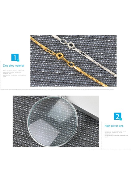 Gümüş Dekoratif Tek Gözlük Kolye 5x Büyüteç Büyüteç Kolye Altın Gümüş Kaplama Zincir Kolye Kadınlar Takı Hediye Için (Yurt Dışından) fırsatları