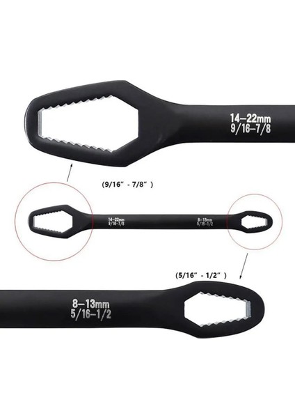 8-22MM 230MM 8-22MM Evrensel Torx Anahtarı Kendinden Sıkma Ayarlanabilir Gözlük Anahtarı Kurulu Çift Kafalı Torx Anahtarı El Aletleri Fabrika Için (Yurt Dışından) fırsatları