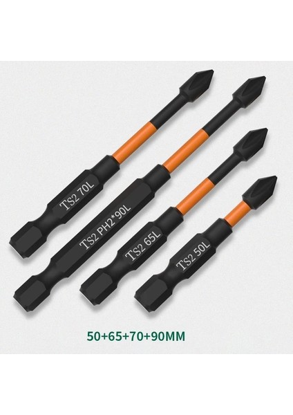 Set 5 1/2/5/pc Ph2 Tornavida Seti Manyetik Toplu Kafa Darbe Güçlü Çapraz Yüksek Sertlik 25/50/65/70/90/150MM Anti Kaymaz Su Geçirmez (Yurt Dışından)