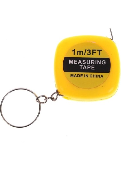 Stil 1-Yl 1m/3ft Geri Çekilebilir Paslanmaz Çelik Cep Ölçüm Cetveli Mezura Anahtarlık (Yurt Dışından)