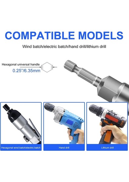 5 Adet 5.5-19MM Derinleştirilmiş Elektrikli Somun Tahrik Matkap Ucu Kiti Güç Aracı Darbe Soket Adaptör Soketi Anahtarı Hex Shank Hızlı Adaptör (Yurt Dışından)