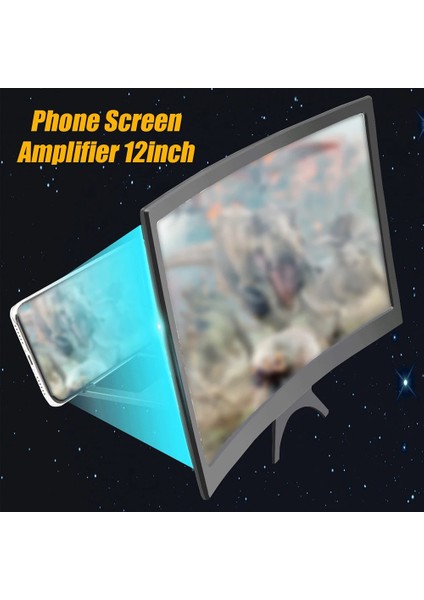 8 Inç 12/8 Inç Cep Telefonu Kavisli Ekran Amplifikatör Hd 3D Video Cep Telefonu Büyüteç Stand Braketi Telefon Katlanabilir Tutucu (Yurt Dışından) fırsatları