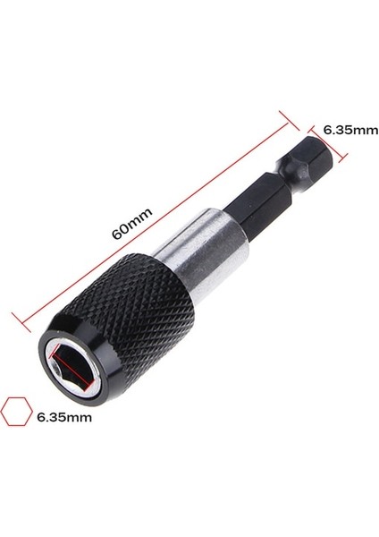 60MM 1/4 Inç Kafa Uzatma Çubuğu Toplu Manyetik Tornavida Hızlı Transfer Kolu Kendinden Kilitleme Uzatma Çubuğu 60/100/150MM El Aletleri (Yurt Dışından)