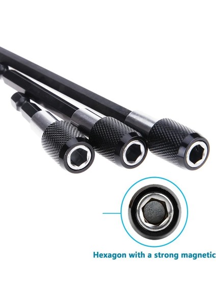 60MM 1/4 Inç Kafa Uzatma Çubuğu Toplu Manyetik Tornavida Hızlı Transfer Kolu Kendinden Kilitleme Uzatma Çubuğu 60/100/150MM El Aletleri (Yurt Dışından)