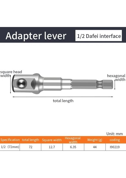 I90219 3 Adet Matkap Soket Adaptörü Darbeli Matkap Uzatma Matkap Uçları Bar Soket Adaptörü 1/4 3/8 1/2 Boyut Hex Shank Kare Kafa Matkap Ucu (Yurt Dışından)
