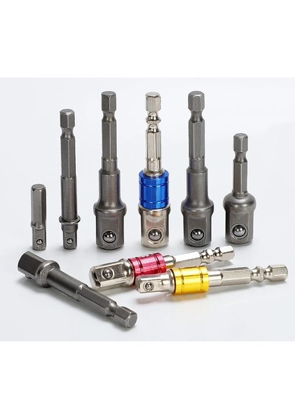 I90219 3 Adet Matkap Soket Adaptörü Darbeli Matkap Uzatma Matkap Uçları Bar Soket Adaptörü 1/4 3/8 1/2 Boyut Hex Shank Kare Kafa Matkap Ucu (Yurt Dışından)
