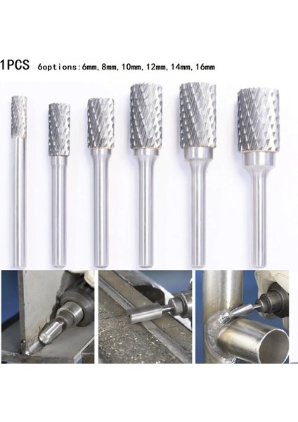 6mm Kesim Tungsten Karbür Döner Dosya Freze Metal Taşlama Kesici Çapak Kafa Matkap Ucu 6mm Shank Aşındırıcı Alaşım Taşlama Kafası Aracı (Yurt Dışından)