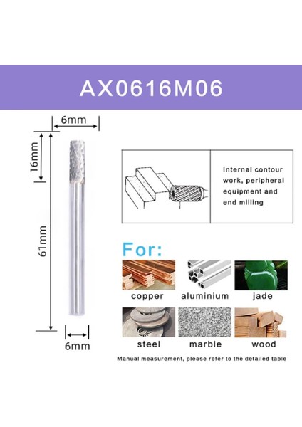 6mm Kesim Tungsten Karbür Döner Dosya Freze Metal Taşlama Kesici Çapak Kafa Matkap Ucu 6mm Shank Aşındırıcı Alaşım Taşlama Kafası Aracı (Yurt Dışından) modelleri