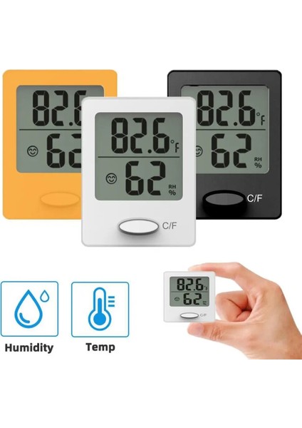 Turuncu Mini Dijital Termometre Higrometre Bebek Odası Sıcaklık Nem Elektronik Metre Sensörü Ölçer Hava Istasyonu Ev Kapalı Için (Yurt Dışından) fiyatları