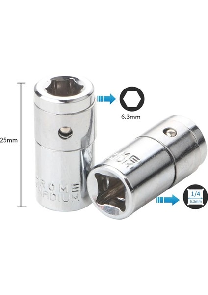 2 Adet Hex Soket Adaptörleri Dönüştürücüler 1/4 Kare Sürücü 1/4 Tornavida Bit Adaptör Soketi Dönüşüm Adaptör Aracı (Yurt Dışından)