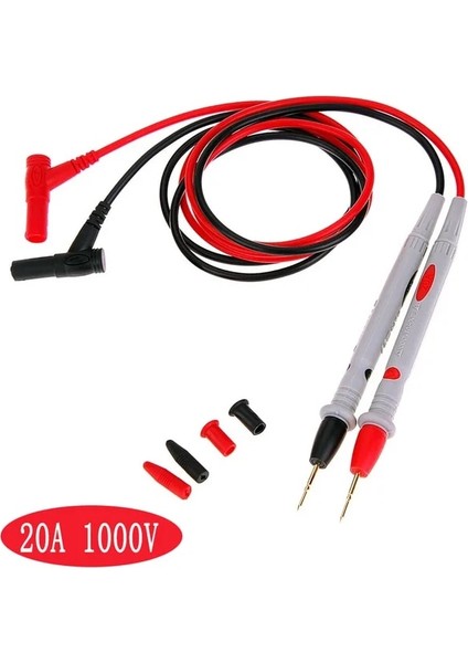 20A Klipsiz 1000V 20A 10A Evrensel Multimetre Probu Test Uçları Dijital Multimetre Feelers Multimetre Tel Kablo Kalem Ucu (Yurt Dışından)