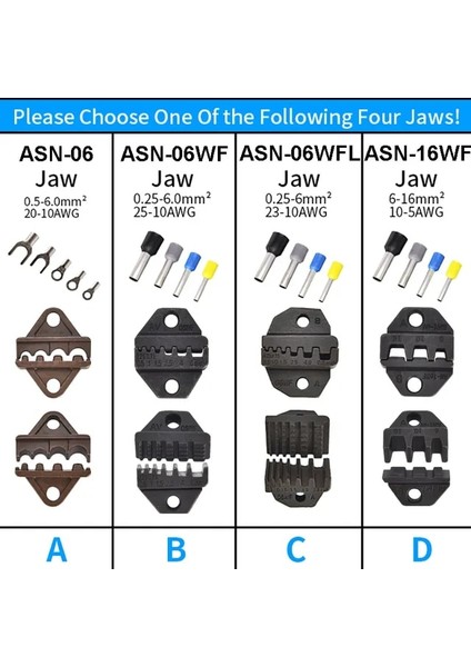 Birini Seçin C Sn Sıkma Pensesi Çeneli Fiş Borusu Dupont Yalıtımlı Yalıtımsız Terminaller 28B SN-48B Çene Adaptörü Sıkma Aleti Değiştirilebilir Kalıplar (Yurt Dışından)