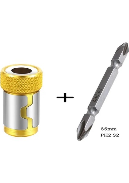 Ph2 ile 1/4" Manyetik Halka Metal Tornavida Ucu 6.35MM Shank Için Korozyon Önleyici Matkap Ucu Mıknatıs Güçlü Halka (Yurt Dışından)