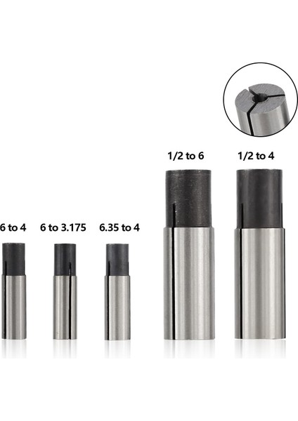 6mm Ila 4mm 1 Adet Cnc Router Aracı Adaptörü Collet Oyma Makinesi 3.175MM 4mm 6mm 6.35MM 12.7mm Freze Kesicisi Transfer Adaptörü (Yurt Dışından) fiyatları