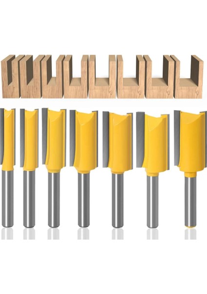 07 1 Adet 1/4 "6.35MM Shank Freze Kesicisi Ahşap Oyma Düz Tungsten Karbür Tek Çift Flüt Yönlendirici Bit Ahşap Freze Kesicisi (Yurt Dışından) fiyatları