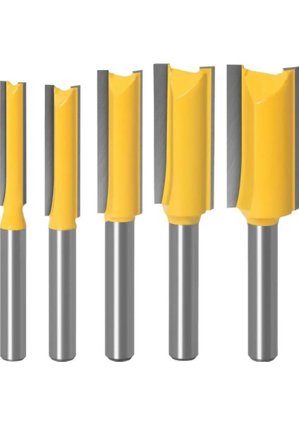 07 1 Adet 1/4 "6.35MM Shank Freze Kesicisi Ahşap Oyma Düz Tungsten Karbür Tek Çift Flüt Yönlendirici Bit Ahşap Freze Kesicisi (Yurt Dışından) fırsatları