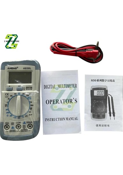Beyaz A830L LCD Dijital Multimetre Ac Dc Gerilim Diyot Frekans Multitester Akım Test Cihazı Buzzer Fonksiyonu ile Aydınlık Ekran (Yurt Dışından)