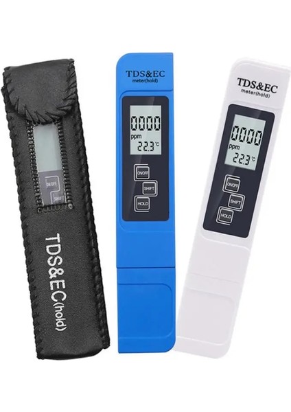 Beyaz Yüksek Doğruluk Tds Metre Dijital Su Test Cihazı Dijital 0-14 Ph Ölçer Test Cihazı 0-9990PPM Tdsec LCD Su Saflığı Ppm Akvaryum Filtresi (Yurt Dışından)