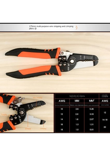 165MM 175MM Sıyırma Sıkma Pensesi Tel Striptizci Çok Fonksiyonlu Halka Crimper Elektrikçi Soyma Ağ Kablosu Striptizci Araçları (Yurt Dışından) modelleri
