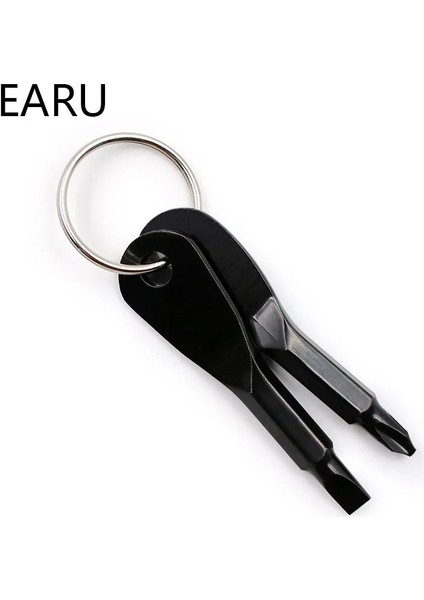Siyah 1 Takım Paslanmaz Çelik Mini Edc Çok Fonksiyonlu Tornavida Anahtar Şekli Oluklu Tornavidalar Anahtarlık Cep Onarım Aracı (Yurt Dışından) fırsatları