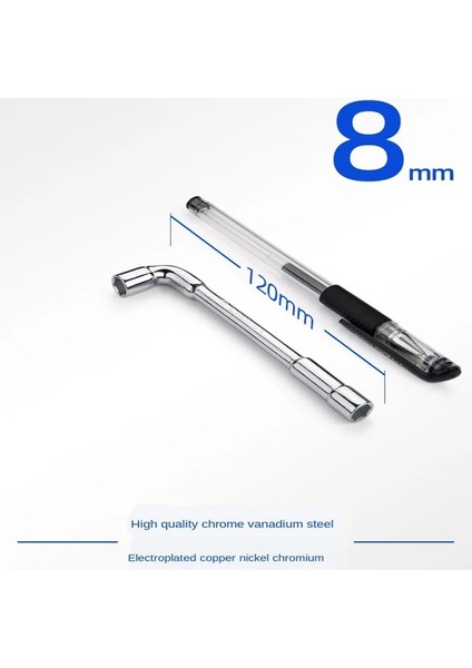 8mm L Şeklinde Boru Lokma Anahtar Araba Tamir Alet Seti 6-19MM Şekilli Altıgen Anahtar El Aleti Seti Anahtarları Araba Alet Seti (Yurt Dışından)