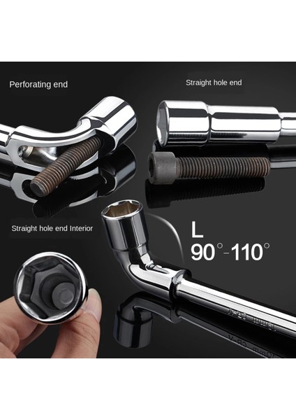 8mm L Şeklinde Boru Lokma Anahtar Araba Tamir Alet Seti 6-19MM Şekilli Altıgen Anahtar El Aleti Seti Anahtarları Araba Alet Seti (Yurt Dışından)