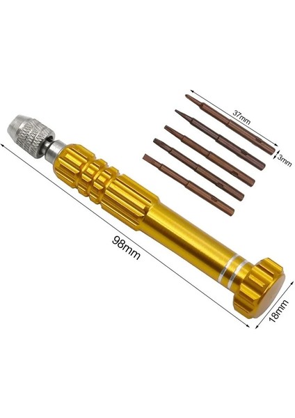 Sarı 5 In 1 Alüminyum Alaşımlı Tornavida Tamir Açık Aletler Seti Tornavidalar iPhone Samsung Galaxy Dıy Cep Telefonu Tamir Araçları Kiti (Yurt Dışından) indirimleri