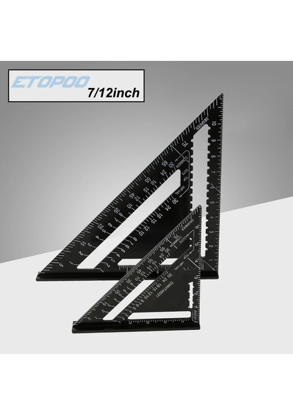 7 Inç Şerit 7 ''/12" Üçgen Cetvel Açı Iletki Ağaç Işleme Gönye Hız Kare Ölçme Cetveli Bina Ölçme Marangoz Aletleri (Yurt Dışından) fırsatları