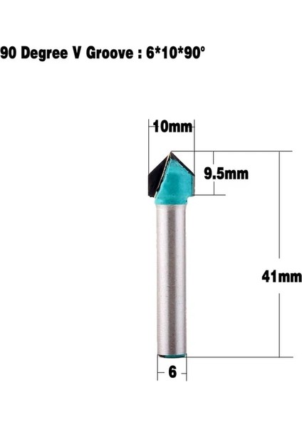 6X10X90 Derece 1 Adet 6mm V Oluk Freze Uçları Cnc Gravür Freze Kesicisi 60-150 Derece Ağaç Işleme Oyma Bıçağı Tungsten Karbür Kesme Aleti (Yurt Dışından)