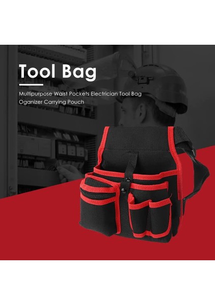 Siyah Yeşil Çok Amaçlı Bel Cepleri Elektrikçi Alet Çantası Organizatör Taşıma Çantası Büyük Kapasiteli Aşınmaya Dayanıklı Kemer Bel Cep Çantası (Yurt Dışından) fırsatları