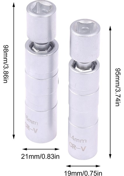 B Lokma Anahtarı Manyetik 12 Açı Tamir Sökme Ince Duvar 3/8 "sürücü Soketleri 14/16MM Buji (Yurt Dışından) modelleri