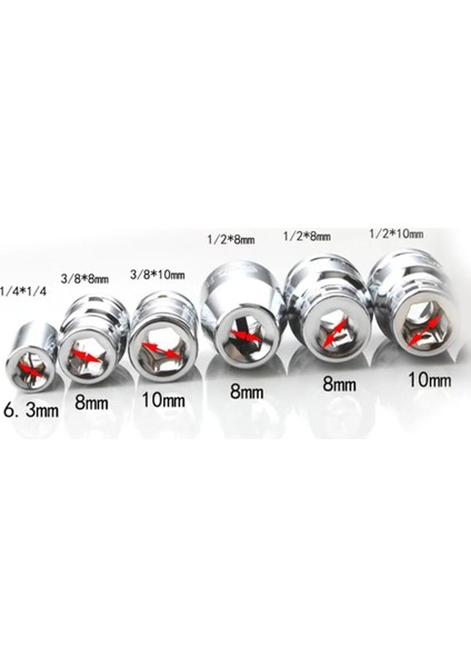 1 2X10MM 1/4 "3/8" 1/2" Cırcır Soket Adaptör Soketi Hex Bit Tutucu Dönüştürücü Anahtar Sürücü Adaptörü Hızlı Bırakma Alet Takımı Розетки (Yurt Dışından)