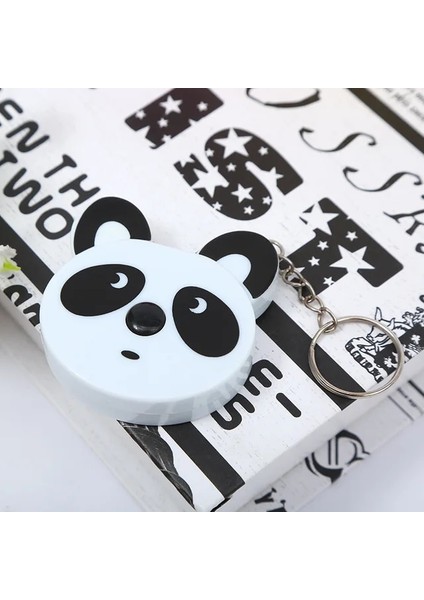 Beyaz Panda 150 Cm/60 "sevimli Geri Çekilebilir Mezura Kawaii Hayvan Rulo Otomatik Dikiş Mezura Cetvel Mezura Anahtarlık Ev (Yurt Dışından)