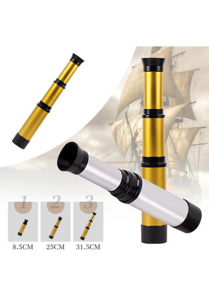 Gümüş Teleskop Yüksek Kapsama Daha Iyi Görüş Alanı Teknolojisi Yakınlaştırılabilir Korsan Monoküler Monoküler Teleskop Yürüyüş Çocuk Çocuklar Için (Yurt Dışından) modelleri