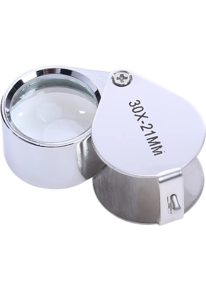10X21MM Gümüş 10X 20X 30X Takı Büyüteç Kuyumcular Göz Aracı Mücevherat Katlanır Büyüteç Cam Lens Büyüteç Takı Elmas Için (Yurt Dışından) fırsatları