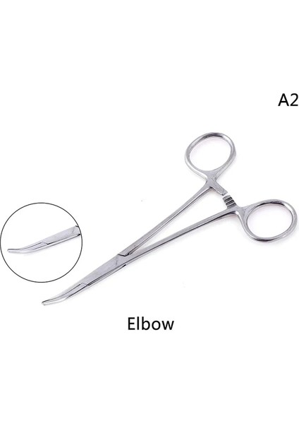 A2 12.5 cm Kavisli Paslanmaz Çelik Bükülmüş Burun/düz Kilitleme Dirsek Makas Pense Hemostatik Forseps Kelepçe Pense (Yurt Dışından)