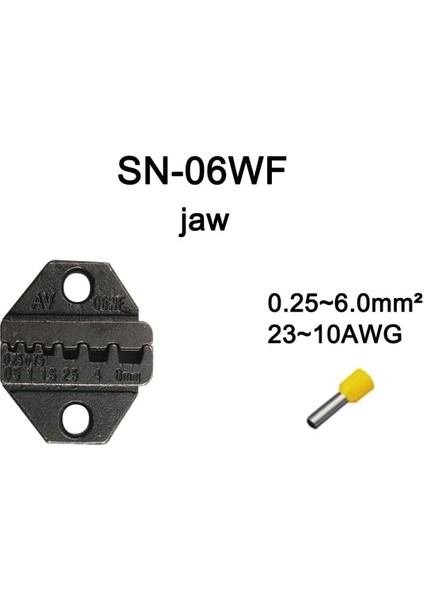 SN-06WF Sıkma Pensesi Çenesi (Çene Genişliği 6 Mm/pense 190 Mm) Tab 2.8 4.8 6.3/c3 Xh2.54 3.96 2510 Için Tapa Yayı SN-28B SN-48B (Yurt Dışından)